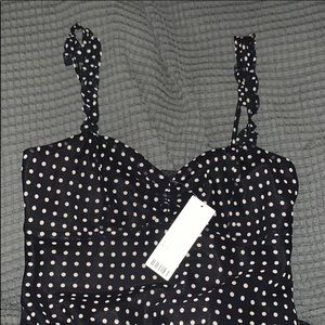 UO JOHNSON RUFFLE MINI DRESS